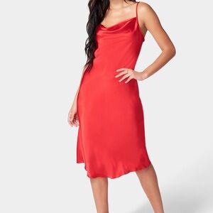 bebe Coral Satin Chemise